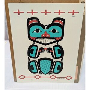 Ray Peck Beaver 49/750 Signed Alaska Native Tlingit Art Lithograph Print 11x14